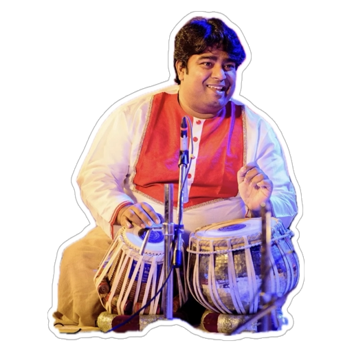 Sandeep performing on tabla